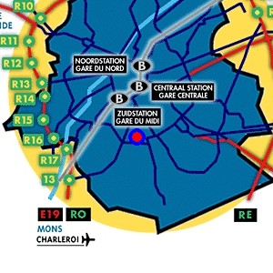 Localisation de Place Guy d Arezzo sur 9 plans de Bruxelles